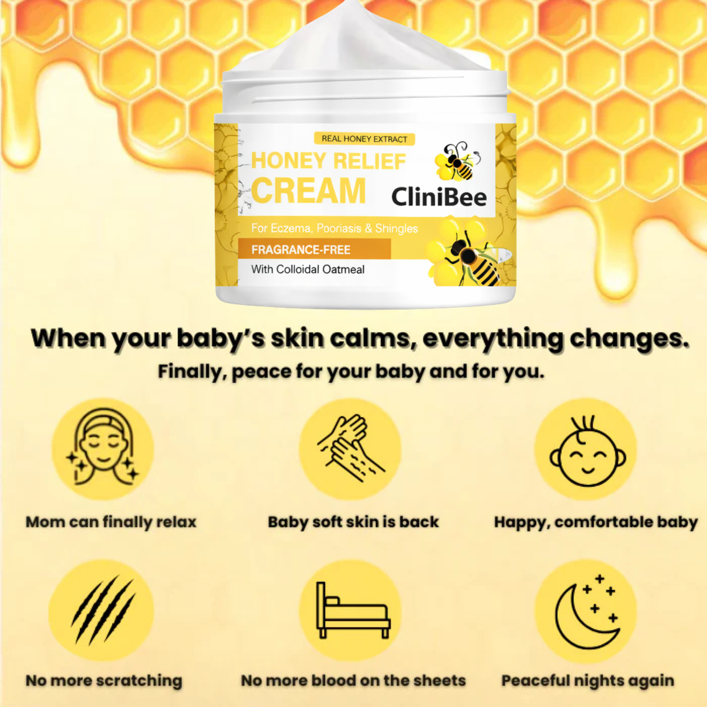 CliniBee Honey & Oatmeal Eczema Cream